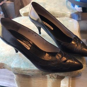 Lauren Alexandra Black Leather Pumps Size 9M